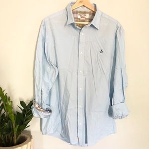 Light blue button down